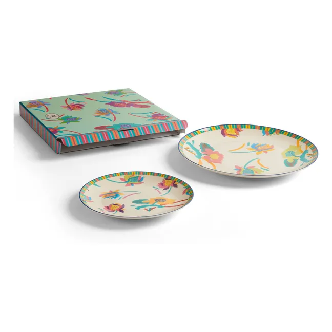 Platos de porcelana japonesa - Lote de 2 | Crema