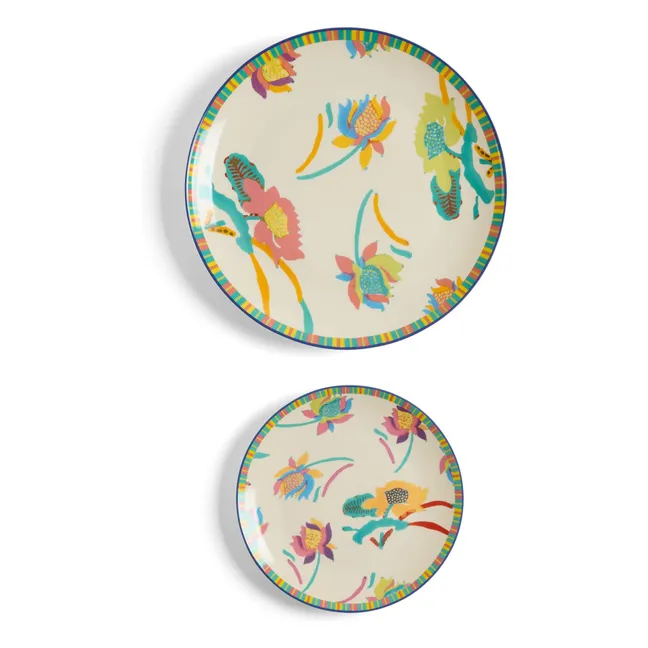 Platos de porcelana japonesa - Lote de 2 | Crema