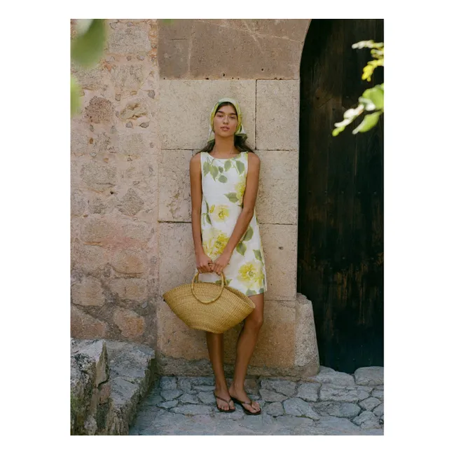 Linen Shift Dress | Yellow