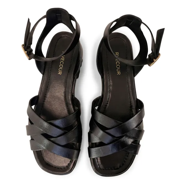 Sandales n°214 Cuir | Noir