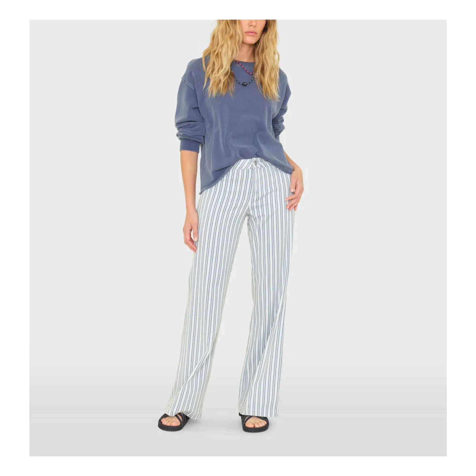 Xirena Blue Serra Striped Trousers