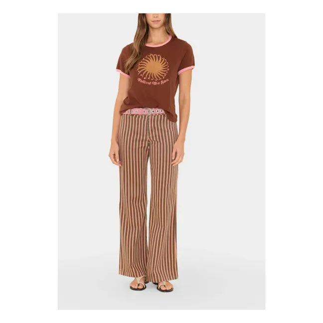 Pantalon Rayures Serra | Rose