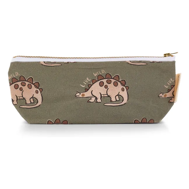 Estuche Dino | Verde Kaki