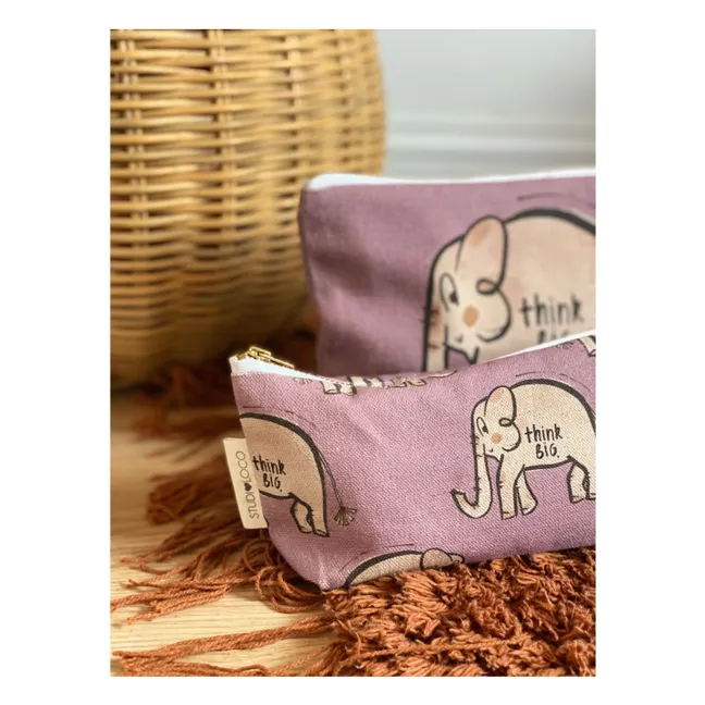 Elephant clutch bag | Mauve