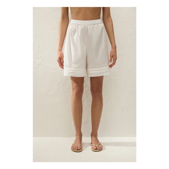 Pantalones cortos de algodón Filomena | Blanco