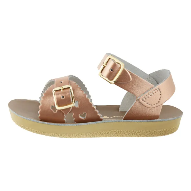Sandales Cuir Waterproof Sweetheart | Or rose
