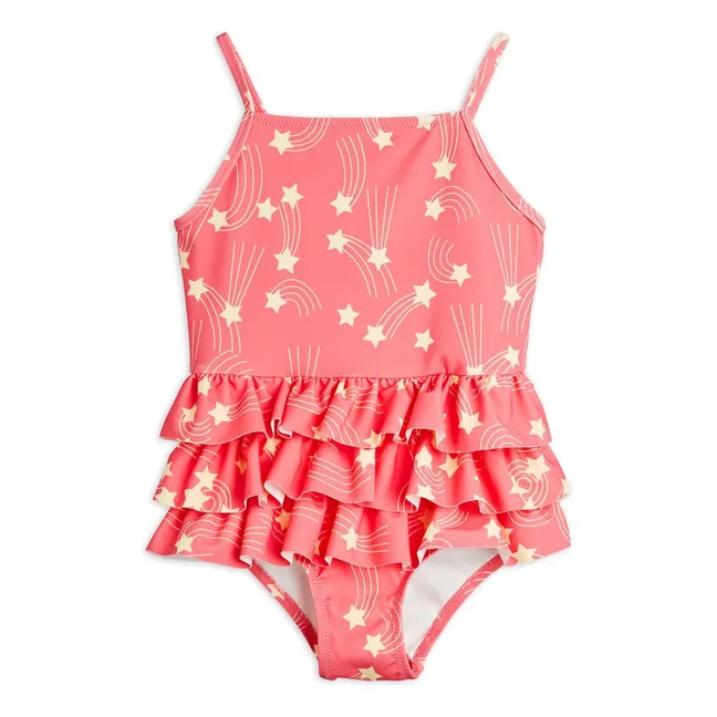 Maillot de Bain Volants Etoiles Fibres Recyclées | Rose