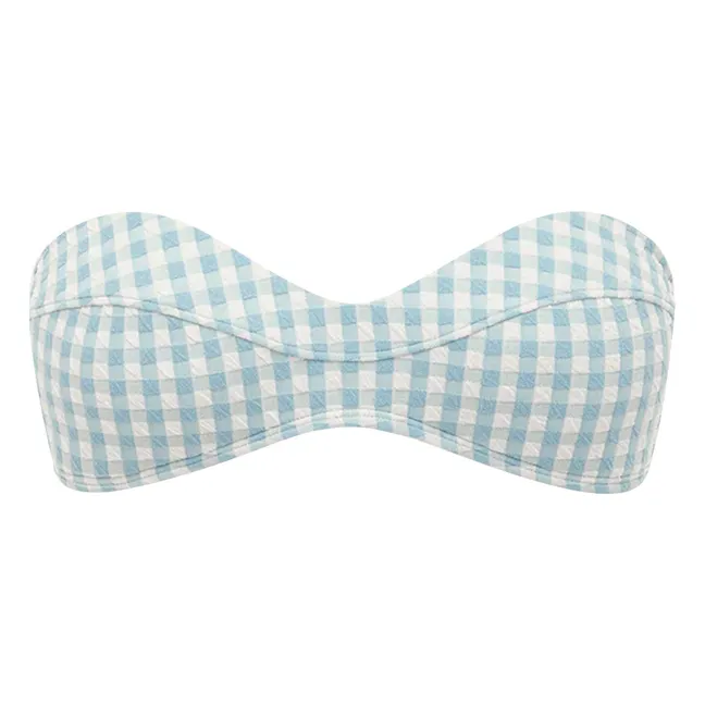 Haut de Maillot Vichy Bustier | Bleu