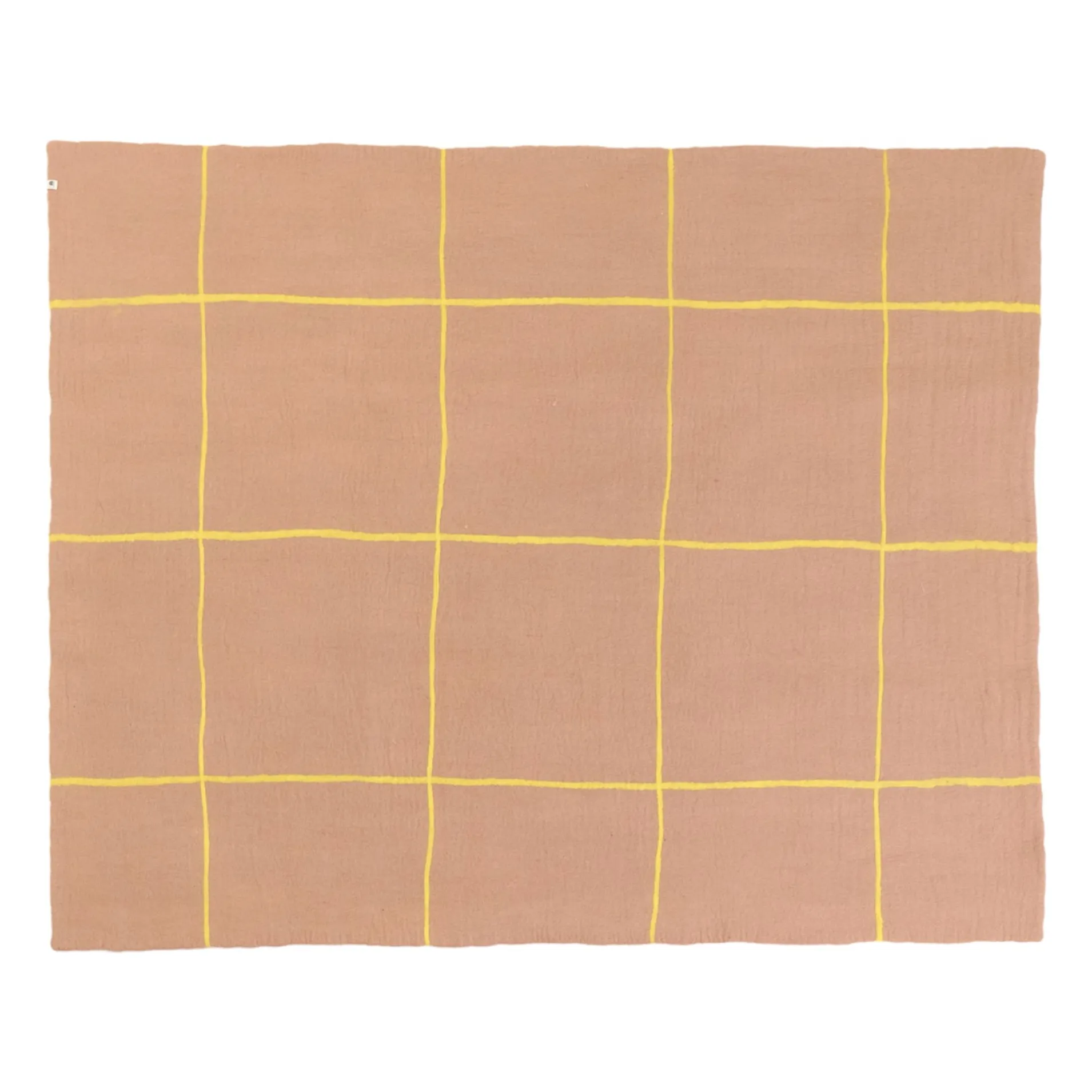 Caro felt rug | Beige- Product image n°0