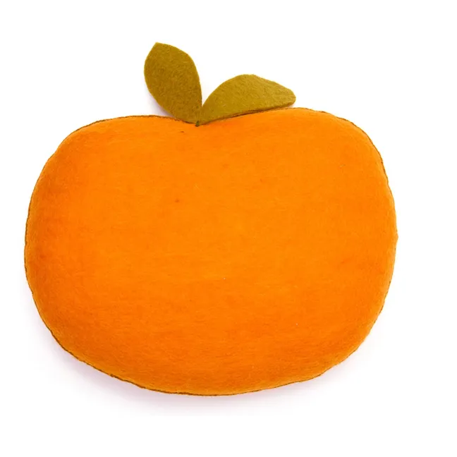 Apricot felt cushion | Orange