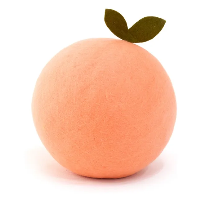 Felt Peach Pouf | Blush