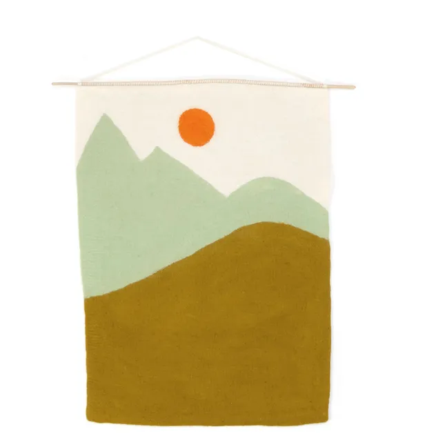 Midday felt wall hanging | Pistachio green