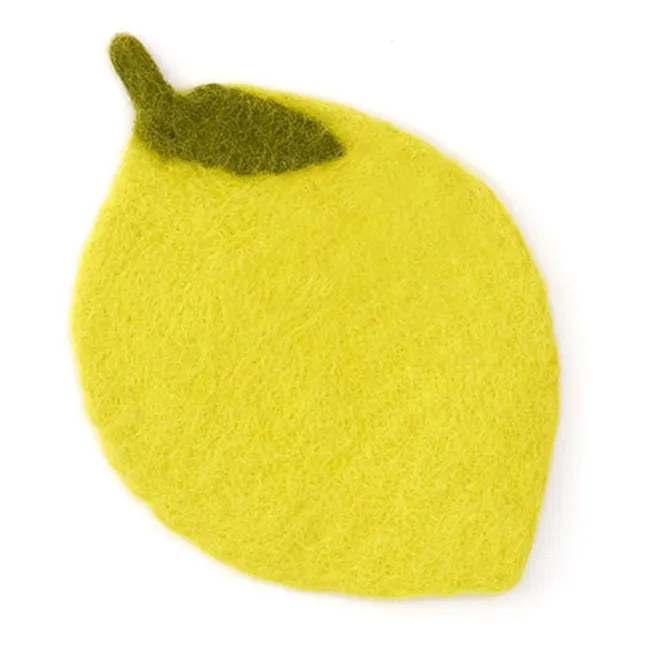 Lemon felt place mat | Yellow