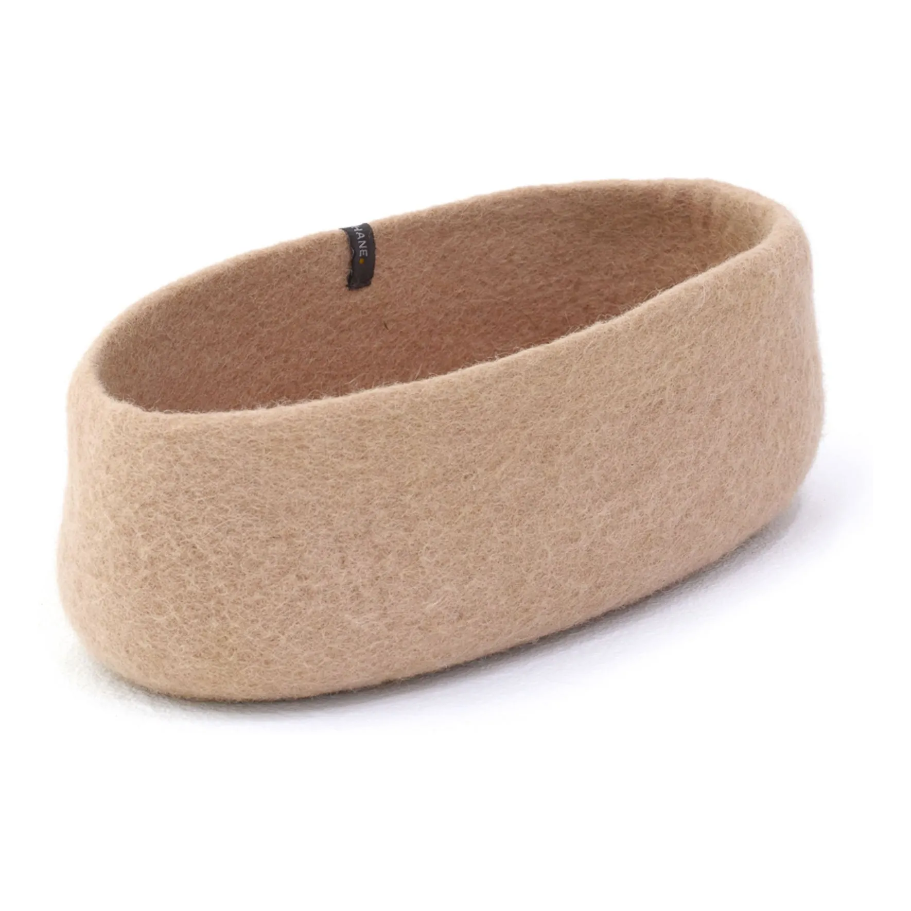 Muskhane Beige Felt Storage Basket