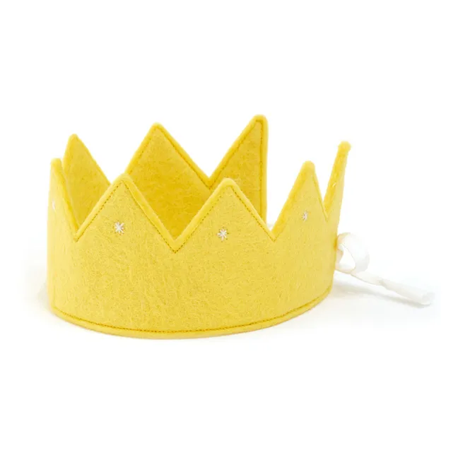 Couronne Rani en feutre | Jaune