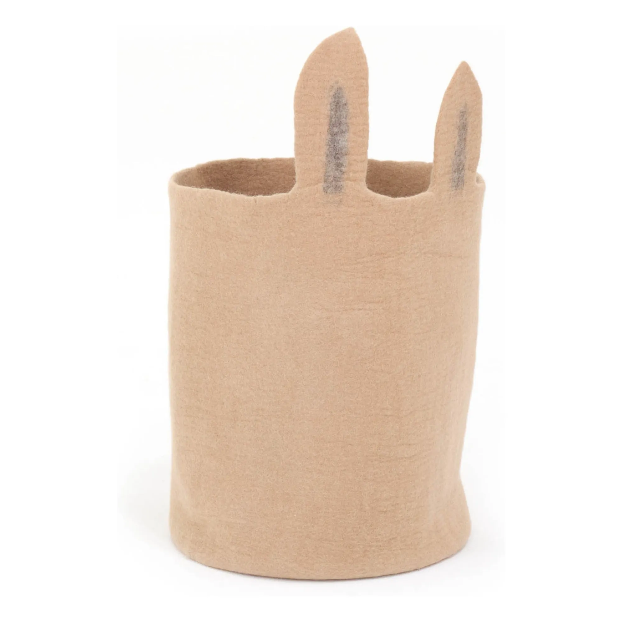 Muskhane Beige Bunny Felt Storage Basket