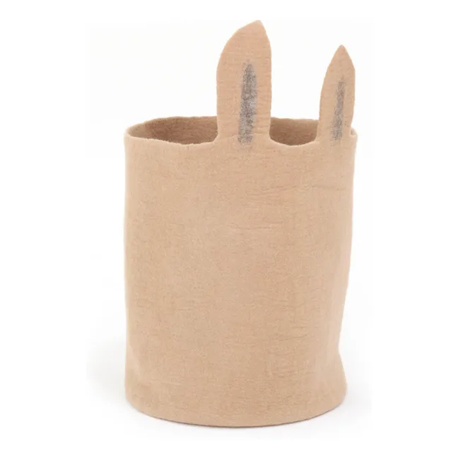 Panier de rangement Bunny en feutre | Beige