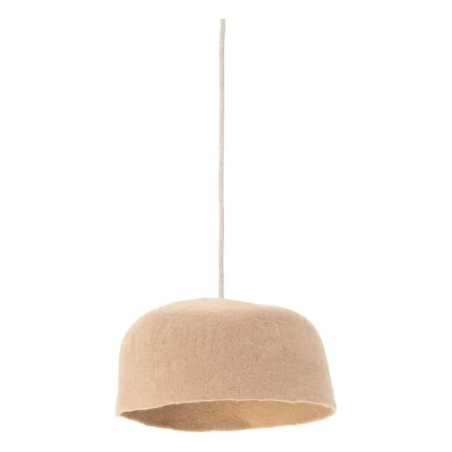 Abat-jour Yourte en feutre | Beige
