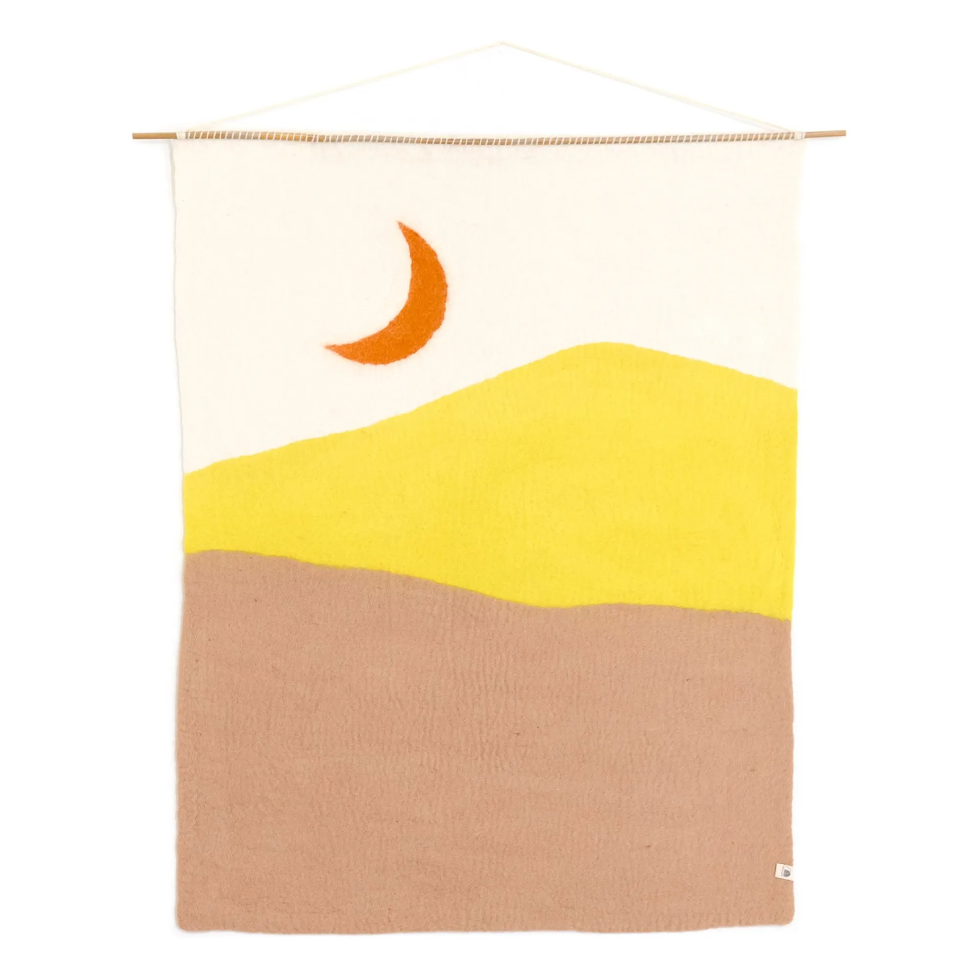 Muskhane Beige Midnight Felt Wall Hanging