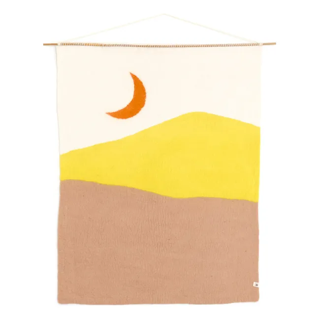 Midnight felt wall hanging | Beige
