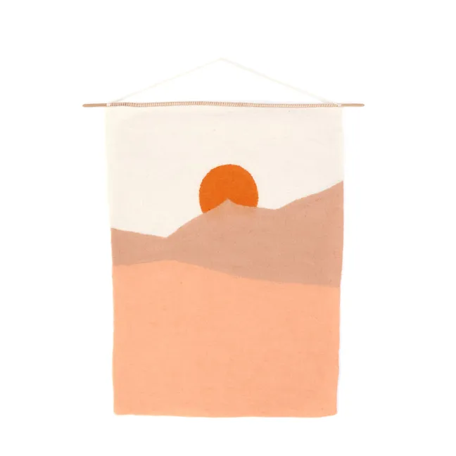 Morning wall hanging in felt | Blush