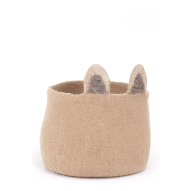 Foxy felt storage basket | Beige