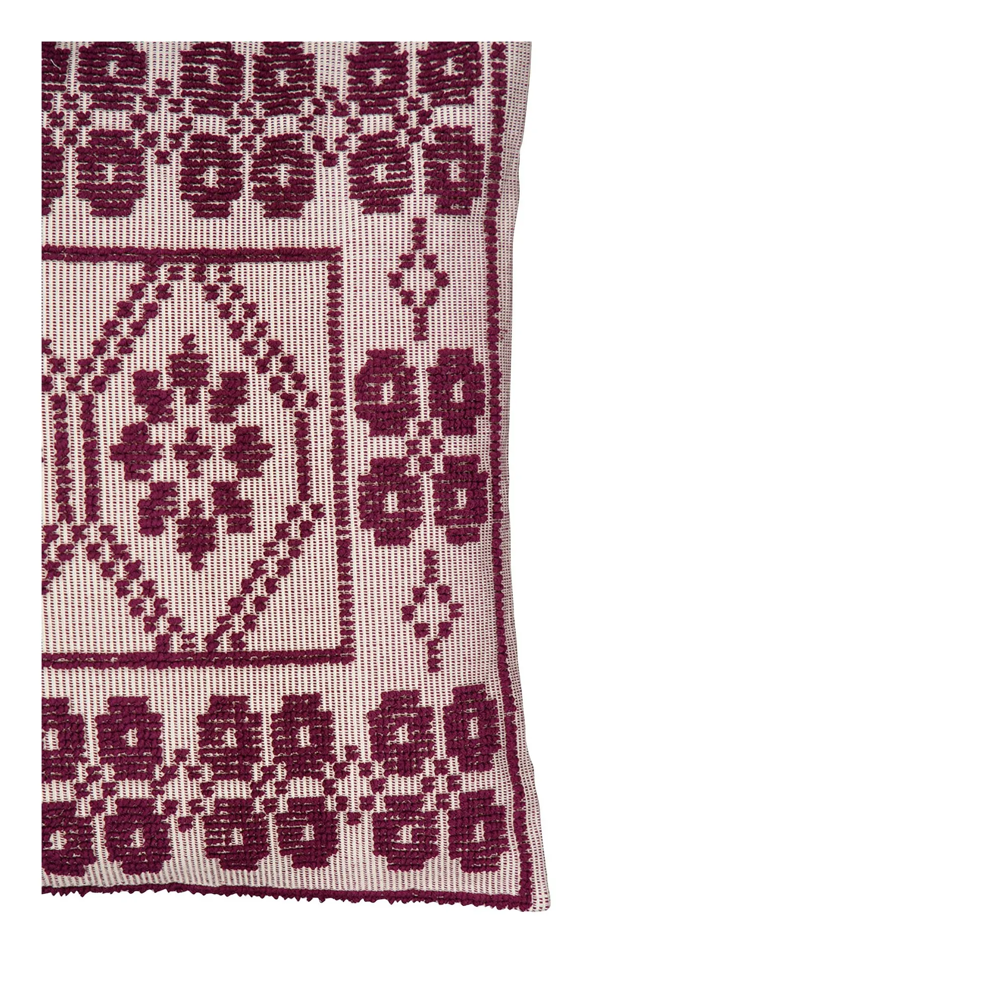 Coussin brodé Inês | Bordeaux- Image produit n°2