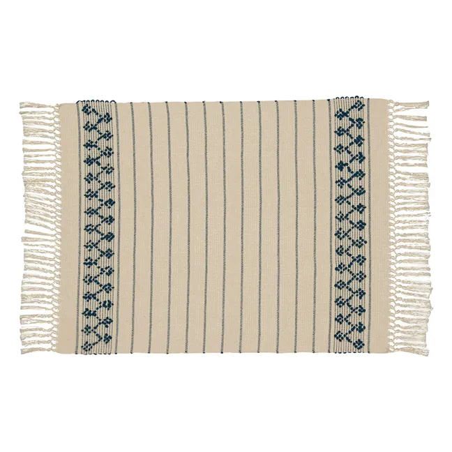 Set de table brodé Amélia | Bleu