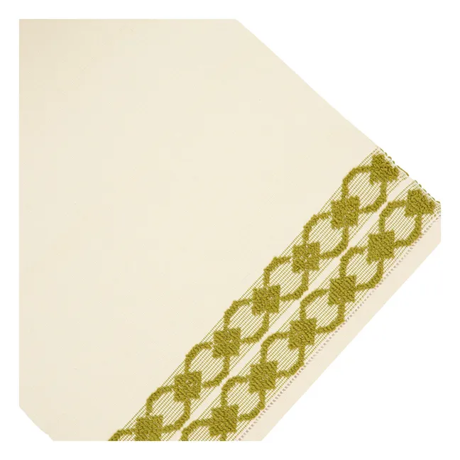 Isabel embroidered placemat | Green