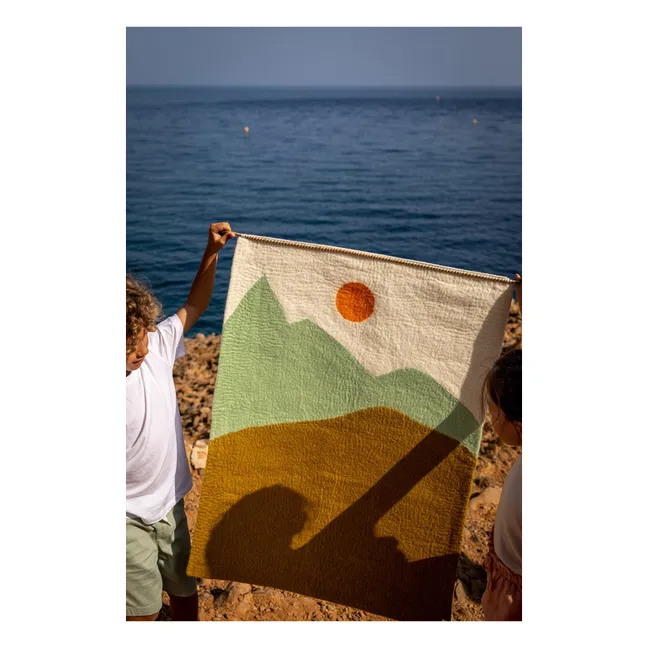 Midday felt wall hanging | Pistachio green