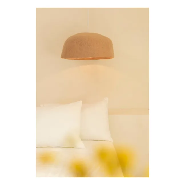 Abat-jour Yourte en feutre | Beige
