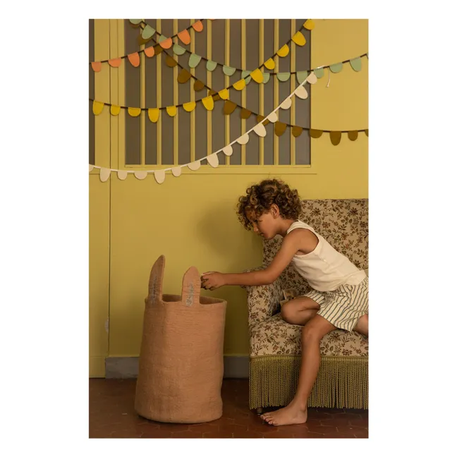 Bunny felt storage basket | Beige