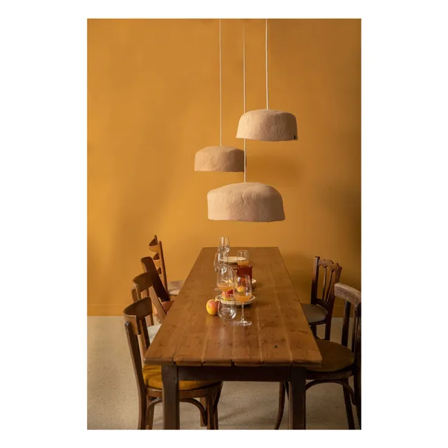 Abat-jour Yourte en feutre | Beige