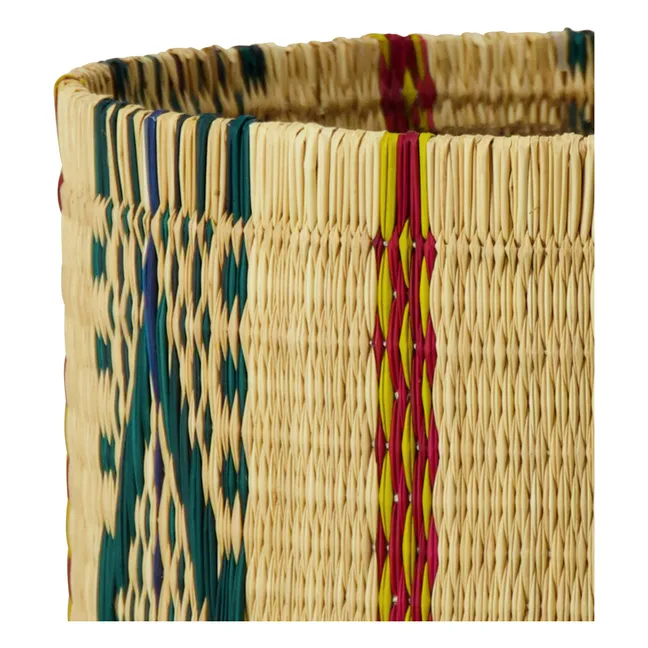 Coruche woven wicker lampshade | Green