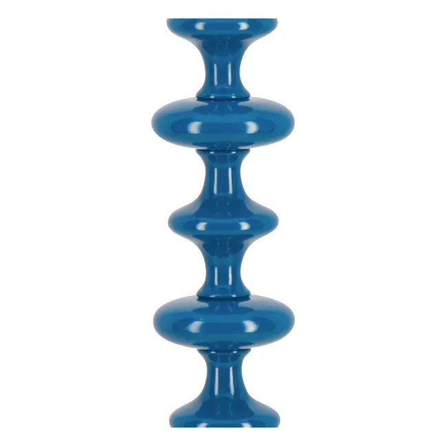 Freixo wooden floor lamp base | Blue