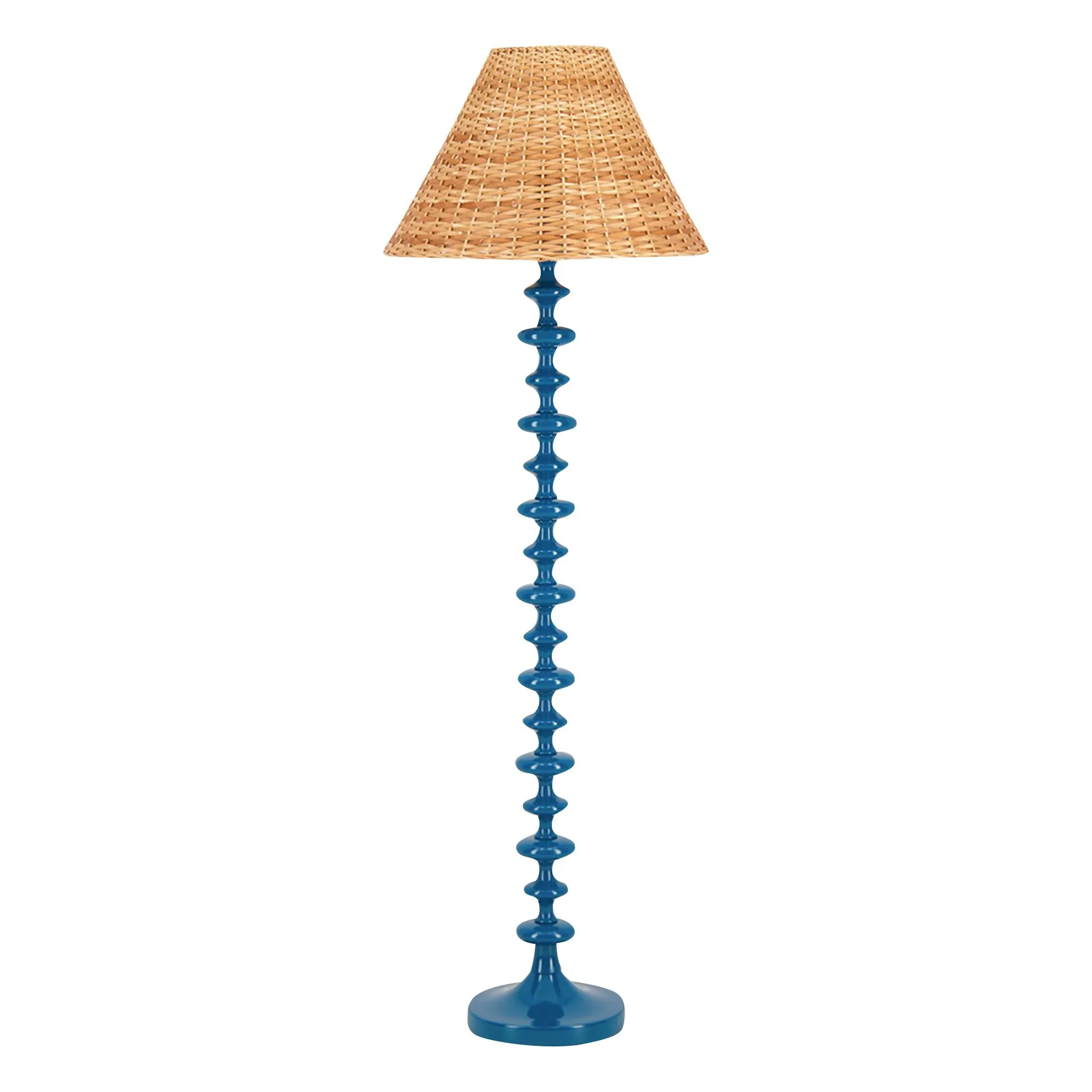 Pied de lampadaire en bois Freixo | Bleu- Image produit n°1