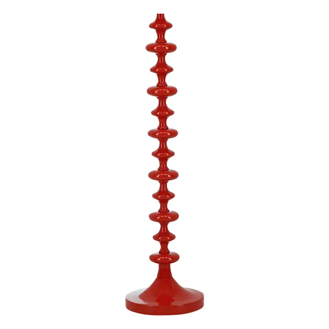 Freixo wooden floor lamp base | Brick red