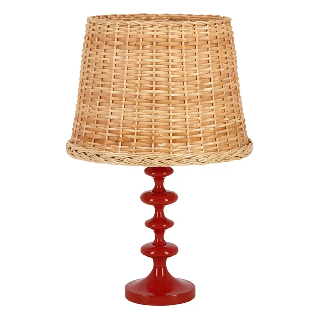 Freixo wooden lamp base | Brick red