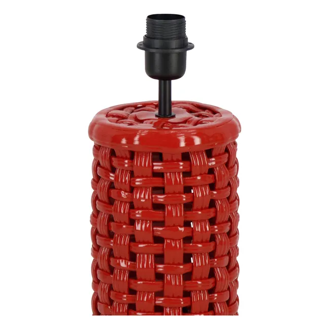 Pied de lampe en céramique Cesta | Rouge