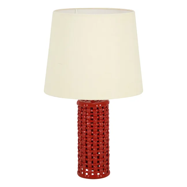 Pied de lampe en céramique Cesta | Rouge