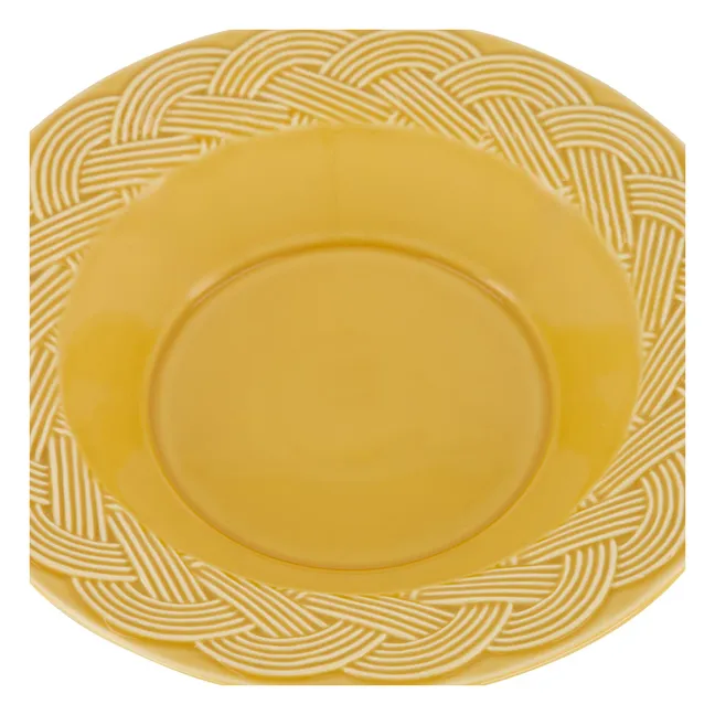 Vime soup plate | Ochre