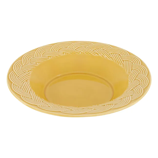 Vime soup plate | Ochre