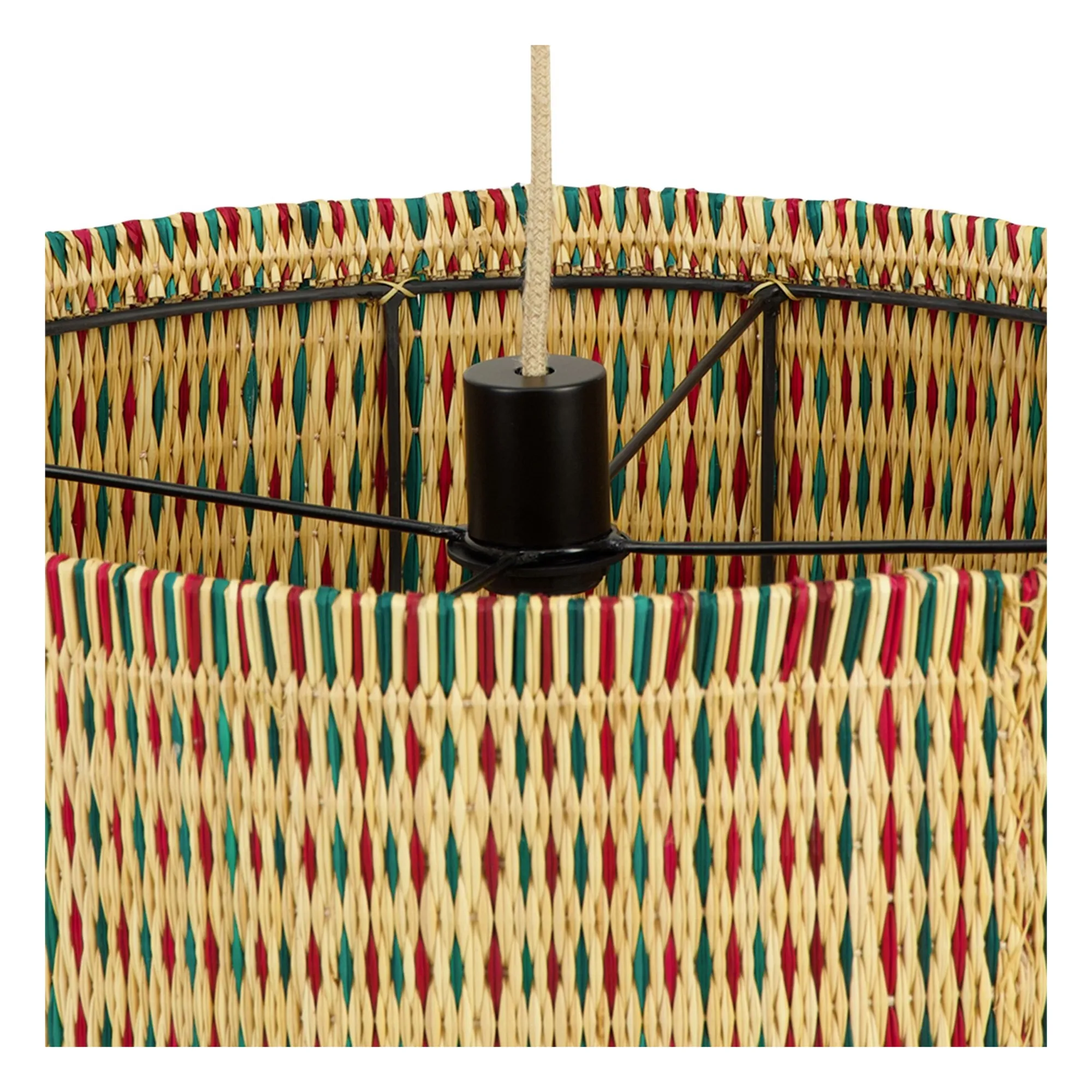 Suspension en osier tressé Coruche | Vert- Image produit n°1
