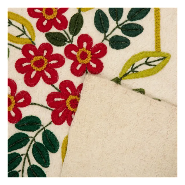 Mécia embroidered wool throw