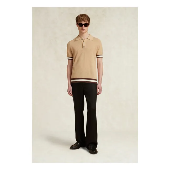 Quinn Cotton polo shirt | Camel