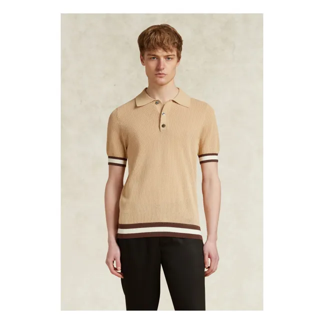 Quinn Cotton polo shirt | Camel