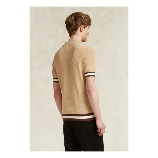 Quinn Cotton polo shirt | Camel
