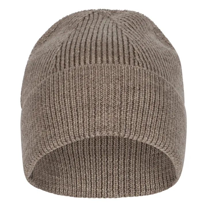 Louli cap Merino wool | Taupe brown- Product image n°2