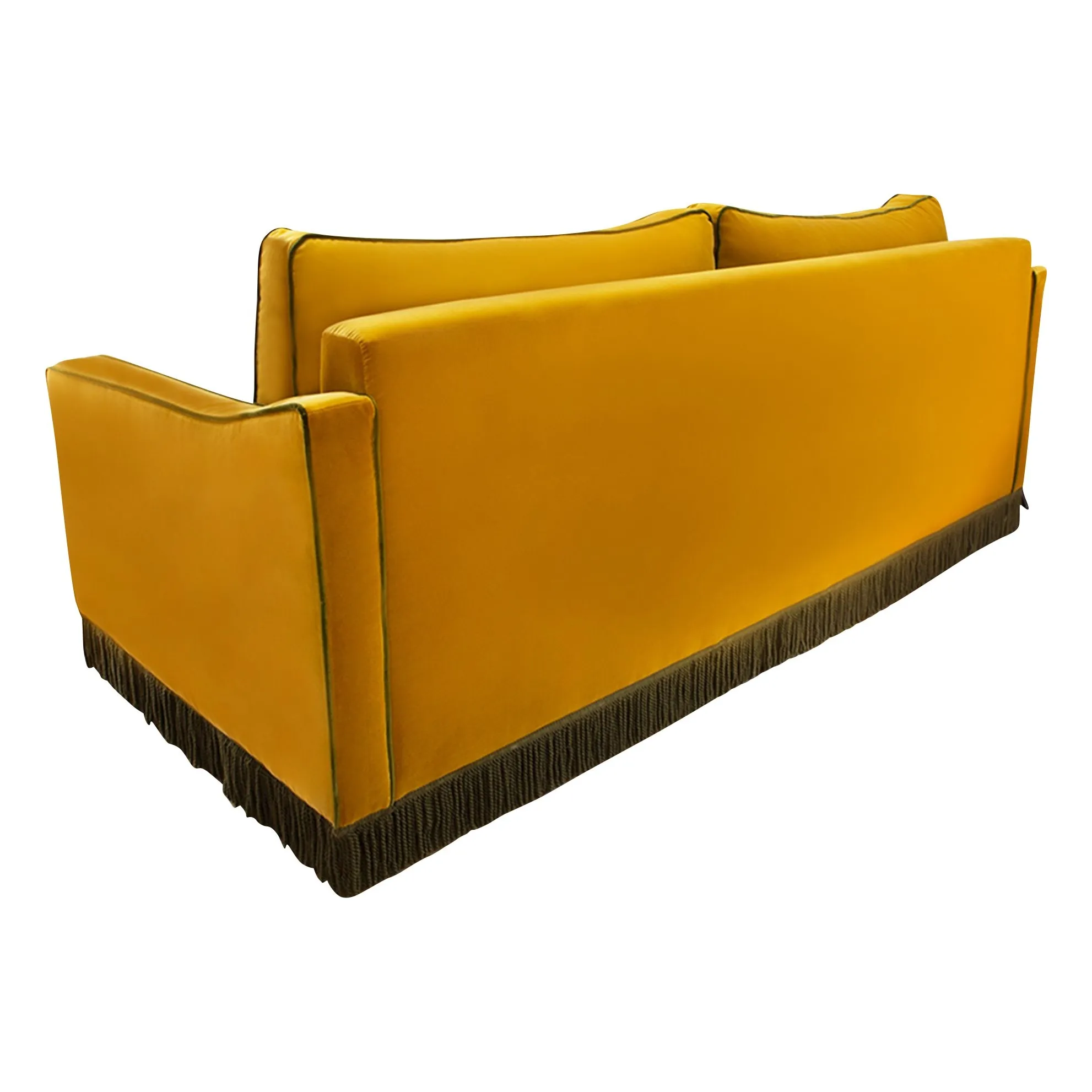 Canapé 3 places en velours Afonso | Ocre- Image produit n°2