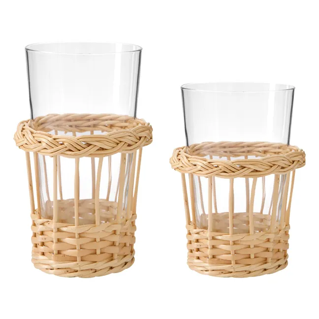 Glass and wicker Vitória